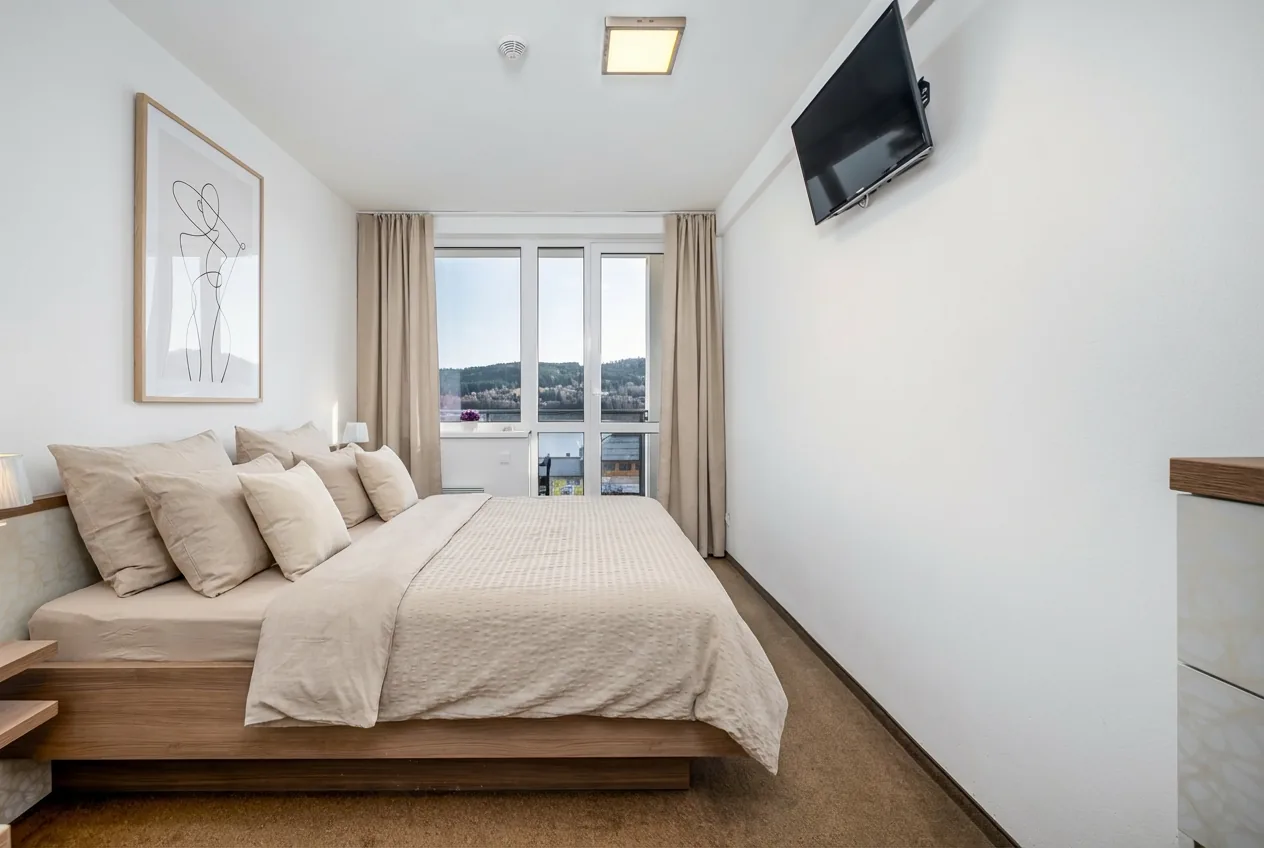 Star Lipno — ložnice apartmánu