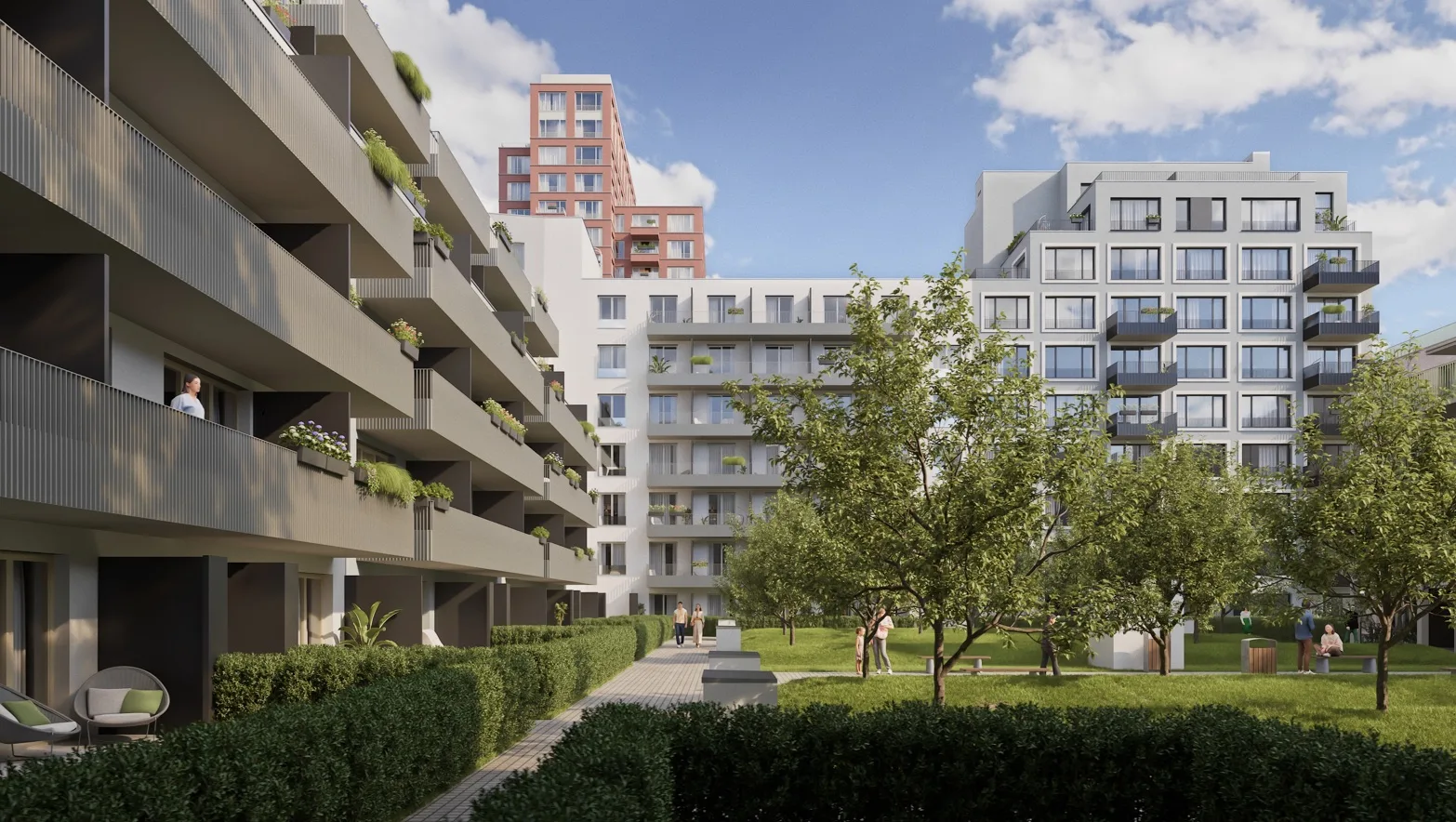 BRIXX Brno — zeleň ve vnitrobloku