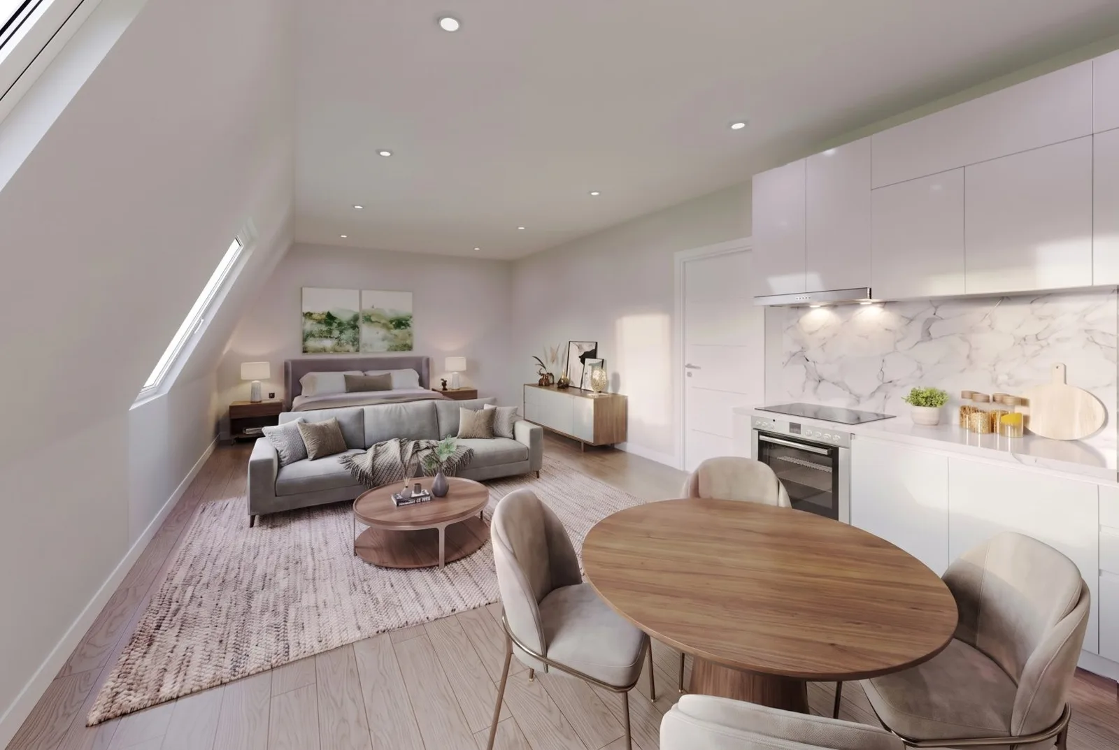 Mladé Buky II. etapa — vizualizace podkrovního apartmánu