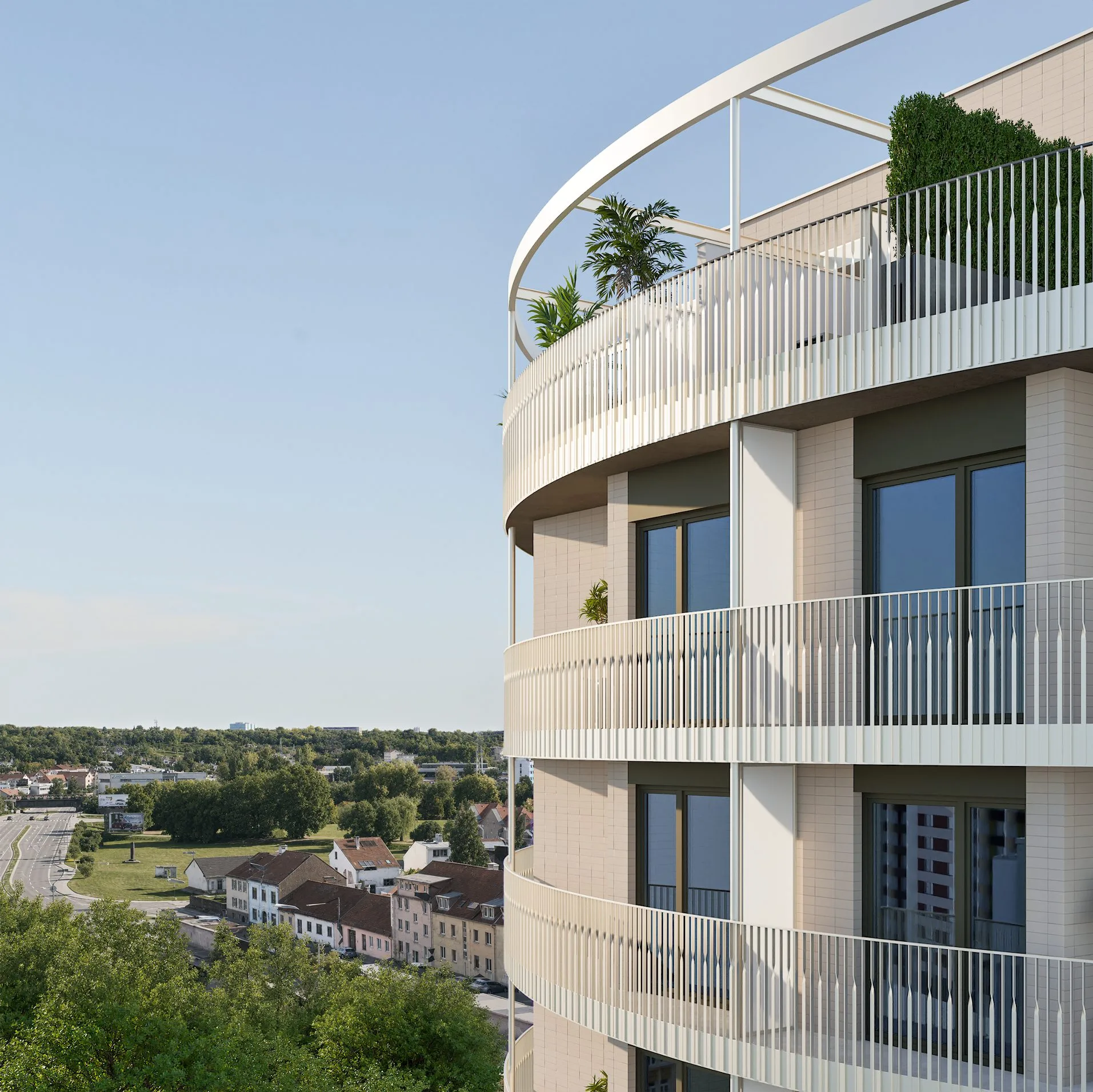Zanzara Residence — fasáda s balkony
